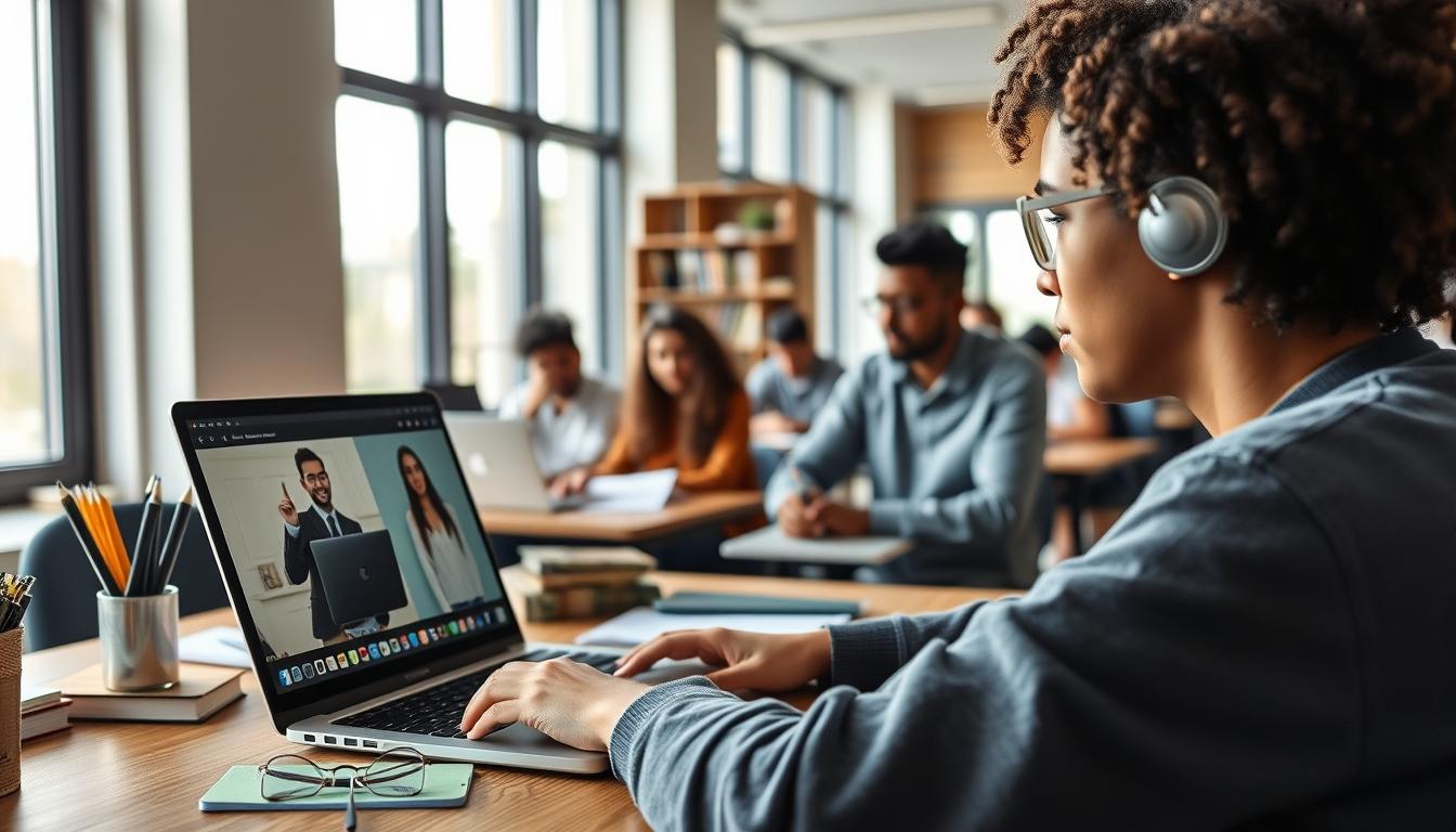 Student developing practical and academic skills